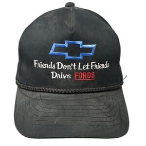 YoungAn 5 Panel Black Hat One Size Chevrolet Rope Snapback Friends Drive Fords